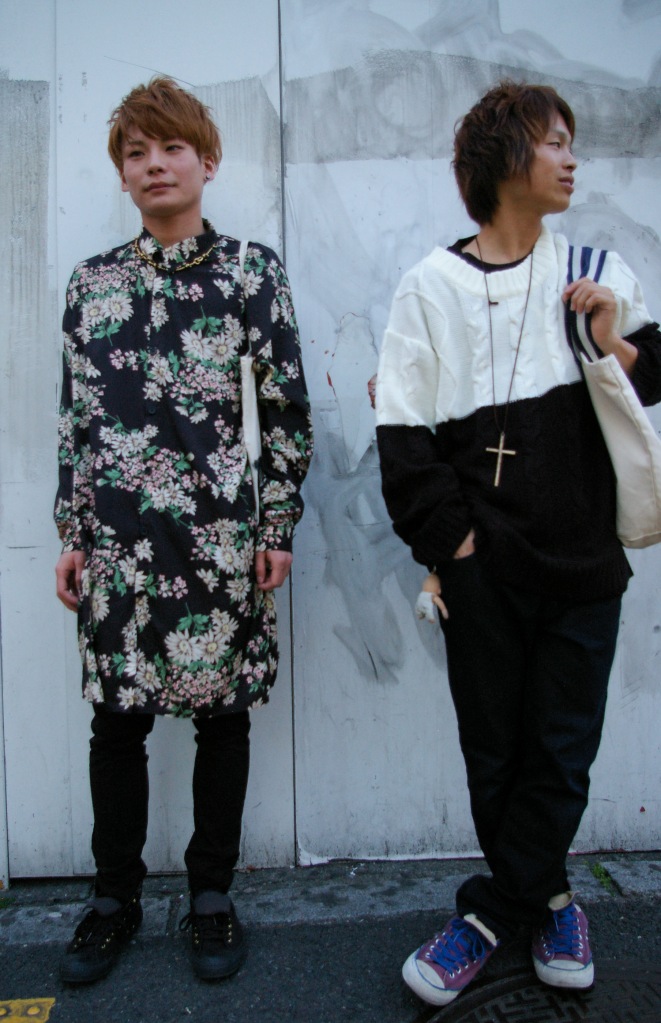 Young men in Harajuku wait for admirers